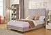 Home Life Cloth Light Grey Silver Linen 51" Tall Headboard Platform Bed with Slats Queen - Complete Bed 5 Year Warranty Included 008