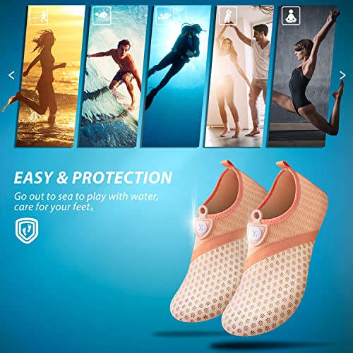 SIMARI Water Shoes for Women Men Aqua Socks Swim Surf Beach Barefoot Yoga Travel Camping Essentials Kayak Boat Accessories Quick-Dry Non Slip Adult Youth SWS002