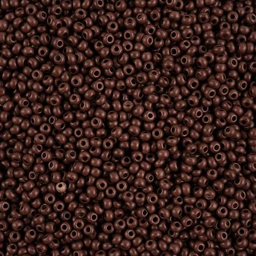 Czech Seed Beads 8/0 Terra Intensive Dark Brown Matte, 500g