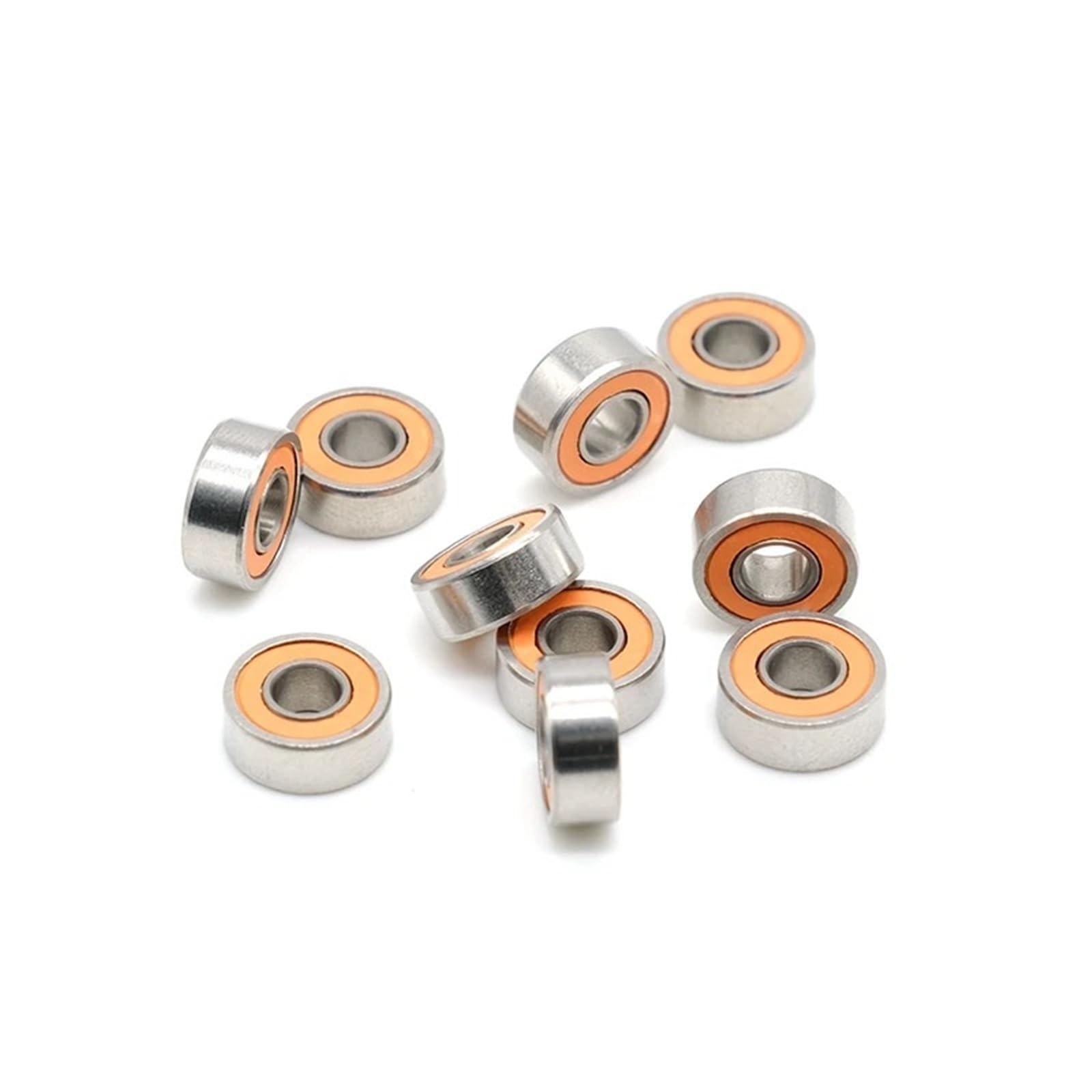 Rodamiento de bolas de cerámica híbrido de acero inoxidable SMR104 2RS (4 x 10 x 4 mm, sin grasa) (10 unidades)