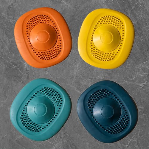 Protector de desagüe de silicona para ducha y cocina Naranja miniatura 4