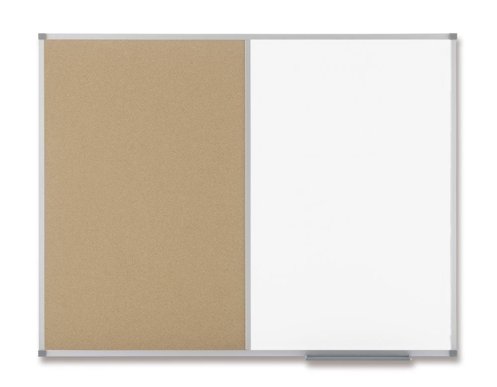 Nobo Classic 538367 - Pizarra combinada de superficie magnética y corcho (900 x 600 mm), blanco