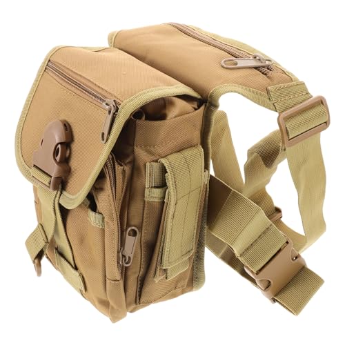 Sacoche de cuisse moto en toile robuste ajustable avec multiples poches de rangement