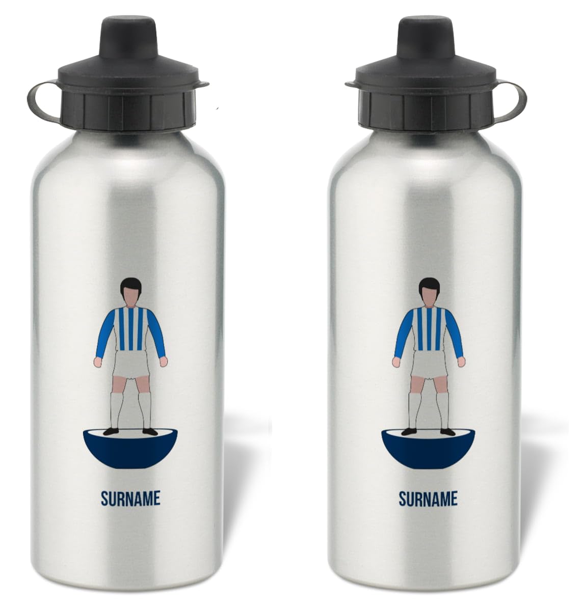 Huddersfield Town Afc Silver Personalised Football Player Figure Aluminium Water Bottle For Huddersfield Town Fans - 600Ml - Bottle