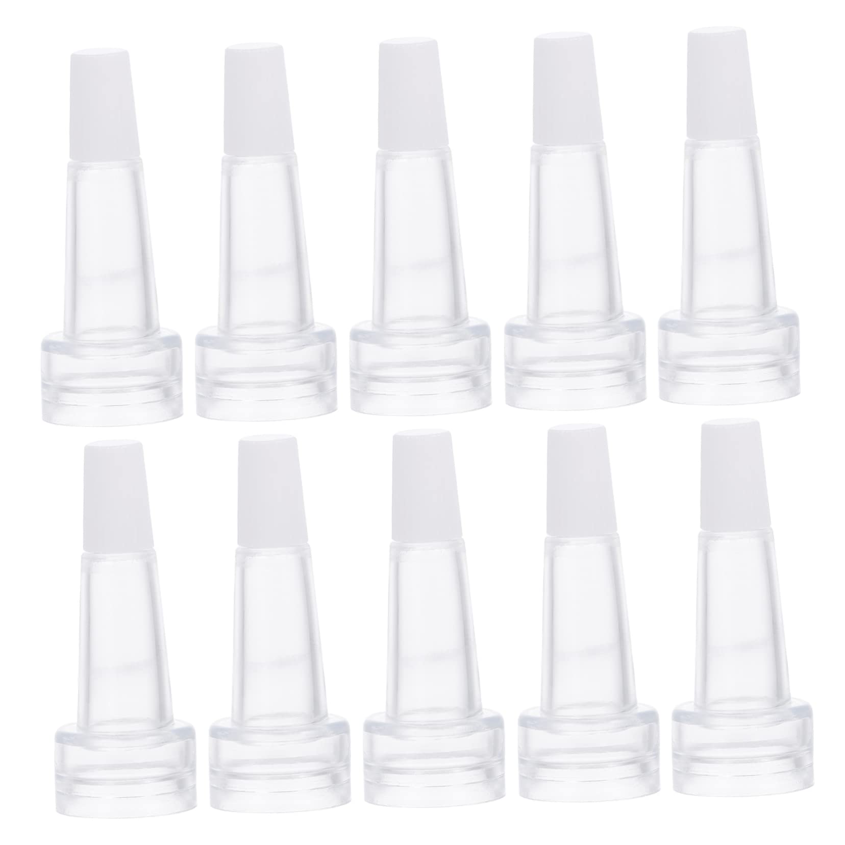 FUNOMOCYA 100pcs Vial Bottle Essence Caps Plastic Horn Caps for Liquids Leakproof Convenient for Home and Travel
