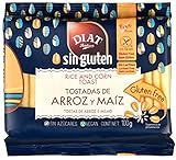 DIAT Radisson Tostadas de Arroz Sin Gluten | Tortitas de Arroz y Maíz | Producto Gluten Free | Sin azúcar | Bajo en grasas | Maíz no GMO | Apto para Veganos