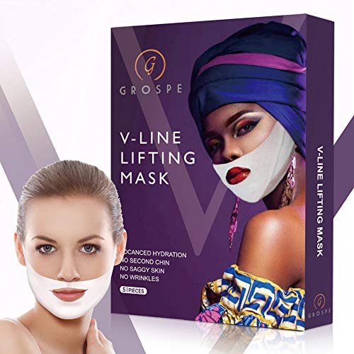 Miracle V-Shaped Slimming Mask V Line Mask, , V Line Mask Neck Mask Face Lift V Lifting Chin Up Patch Double Chin Reducer Tightening Mask(5 Pack)