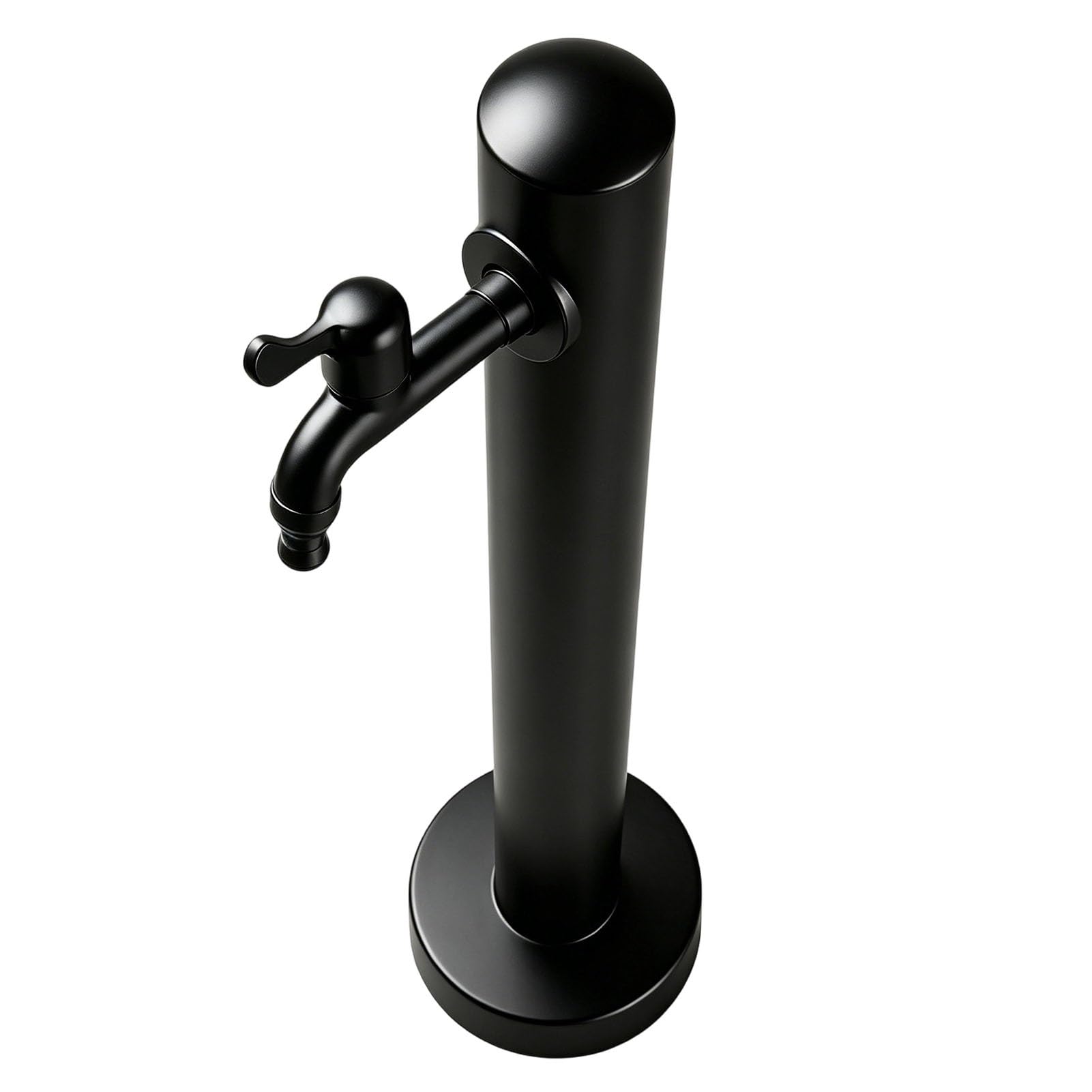 Free Standing Water Fountain, Vertical Water Column Garden Hydrant Faucet Vertical Outdoor Water Hydrant, Standing Outdoor Spigot Black Garden Tap(Black,95cm/37.4in,Style 1)