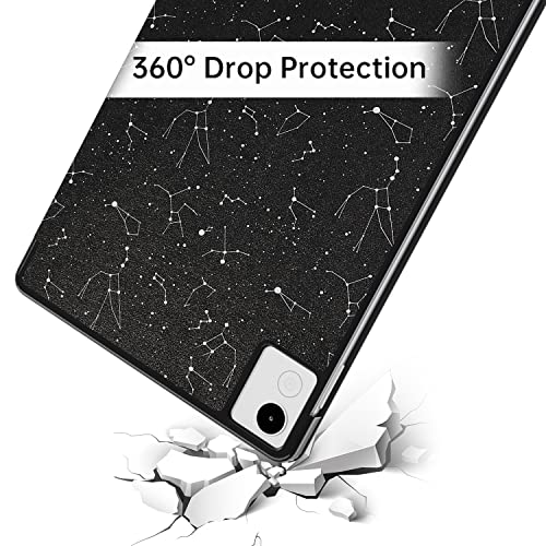 Image of SwooK Polycarbonate Flip Cover Case for Realme Pad X 11 inch Tablet Trifold Stand Lightweight Slim Protective Folio Flip Cover Case (Constellation)