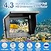 Underwater Fishing Camera Fish Finder, 4.3 Inch IPS Display 5000mAh Battery Type C Fast Charge 20M Cable 220° Wide IP68, 1080P IR Night Vision Rod Mount for Ice Sea River Kayak Lake Pond Bank (20M)