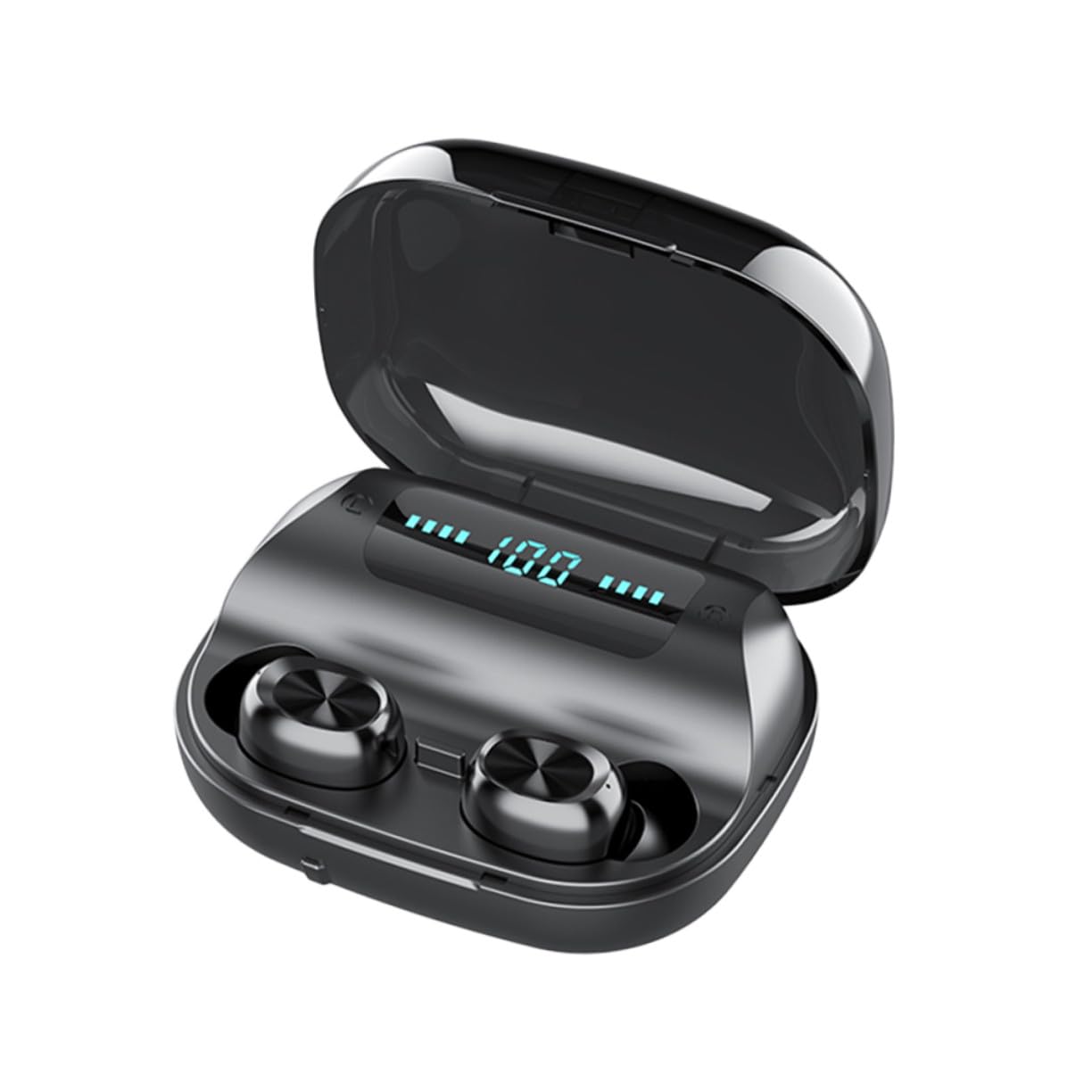 Auricolari Wireless con Controllo Touch e Display LED Cuffie In Ear Resistenti all'Acqua con Riduzione Rumore Custodia di Ricarica Portatile con Batteria Auricolari Mini