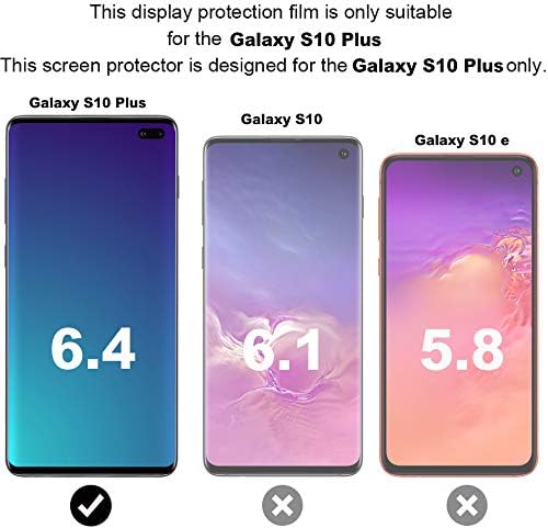 [4 Pack] Galaxy S10 Plus Screen Protector Include 2 Pack Tempered Glass Screen Protector+2 Pack Tempered Glass Camera Lens Protector,9H Hardness,HD Transparent,Scratch-Resistant for Galaxy S10 Plus