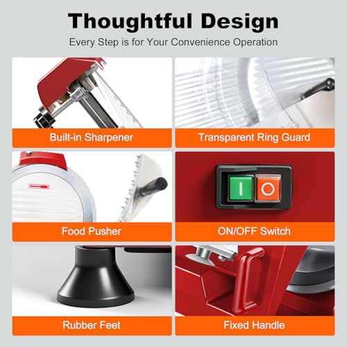 Image of Electric Meat Slicer 10 inch 240W Commercial Deli Food Slicer