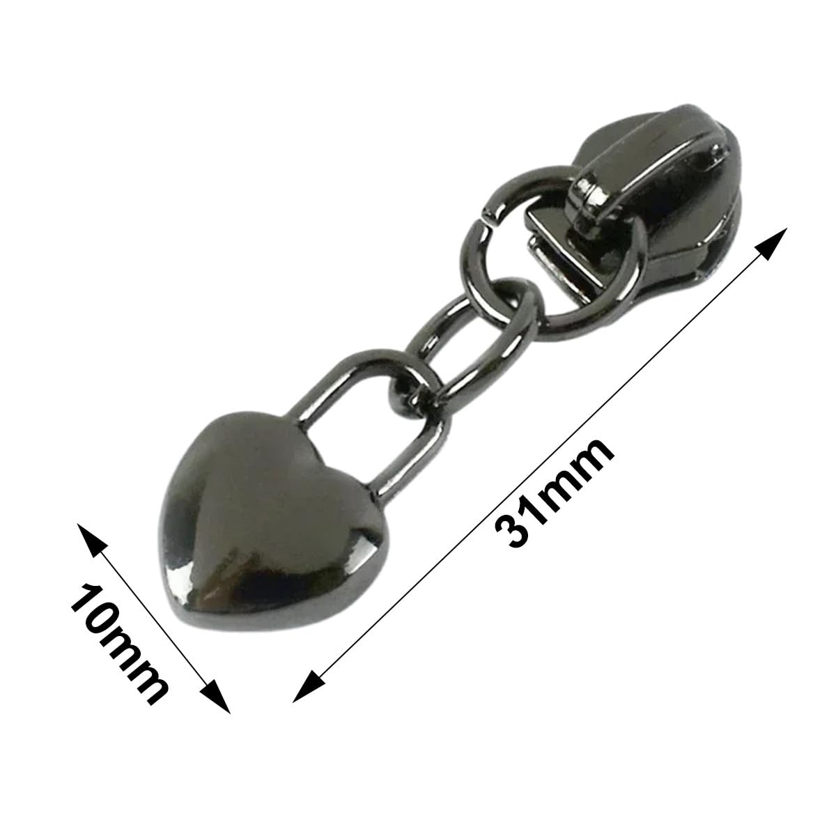 #3 Tirador De Cremallera De Nailon De Repuesto, 50 Piezas De Cabezal De Cremallera De Metal, Piezas De Fijación De Cremallera para Reparación De Ropa, Mochilas Y Equipaje