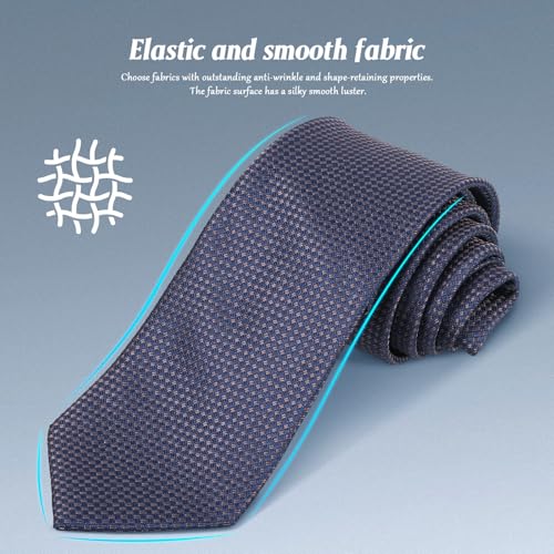Set de 5 piezas corbata y pañuelo para hombre con broche miniatura 3