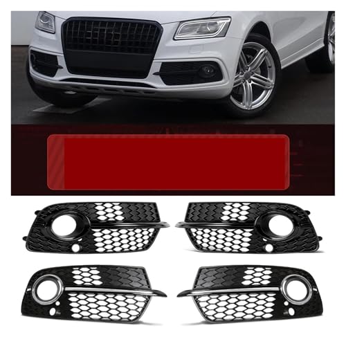 Calandre antibrouillard Audi Q5 S-Line 2013-2017 en nid d'abeille noir