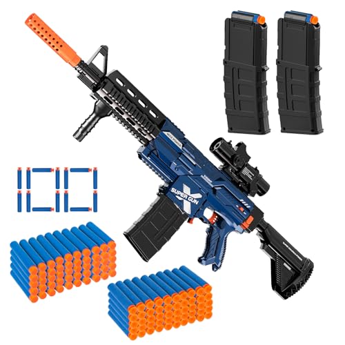 Automatic Toy Gun for nerf Guns Dart, Electric Sniper Toy Guns Soft Bullets Shoot Faster Burst Soft Bullets Toy Gun for Boys,Toy Foam Blasters Guns with 100 Toy Sniper Darts for Kids