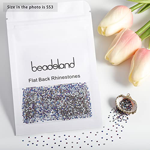 Image of Beadsland Flat Back Crystal Rhinestones,Blue Volcano, SS3, 1440pcs