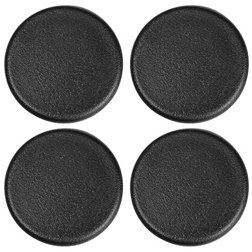 Image of Prescott Plastics 1 1 /4 inch (31.75 mm) Outer Perimeter Flexible Plastic Hole Plugs, Square Black Metal Tubing End Caps, Strong Furniture Leg Inserts, Impact & Weather Resistant, Made in The USA - 4 Pack