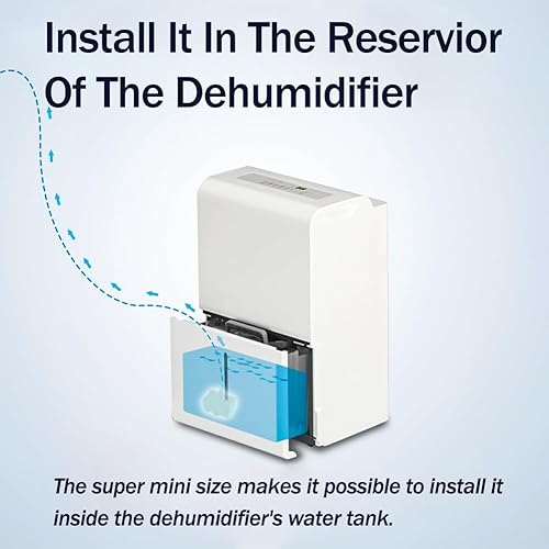 Miniatura 8 de Bomba de sumidero pequeña automática con sensor de agua, elevación de 5 pies, 55 GPH 115 V230 V, mini bomba de condensado con interruptor de