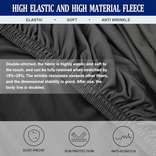Image of for Ford Mustang Car Cover Indoor,Stretch Satin Indoor Car Cover for Mustang,Dust-Proof Protection Breathable Full Ford Mustang Indoor Car Cover with Luxury Storage Bag,Black