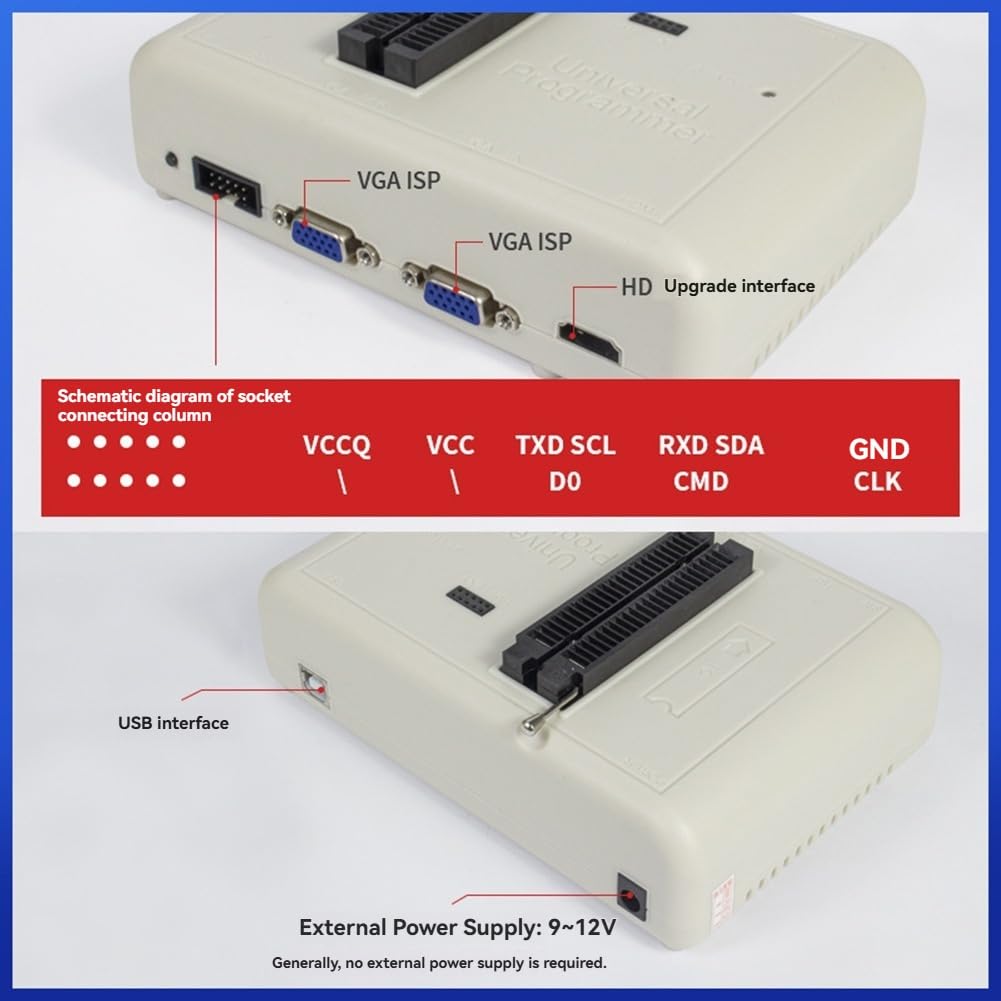 Azull RT809H EMMC-Nand Flash Programmer mit Adaptern BGA48 TSOP48 Hochpräzises Programmierwerkzeug