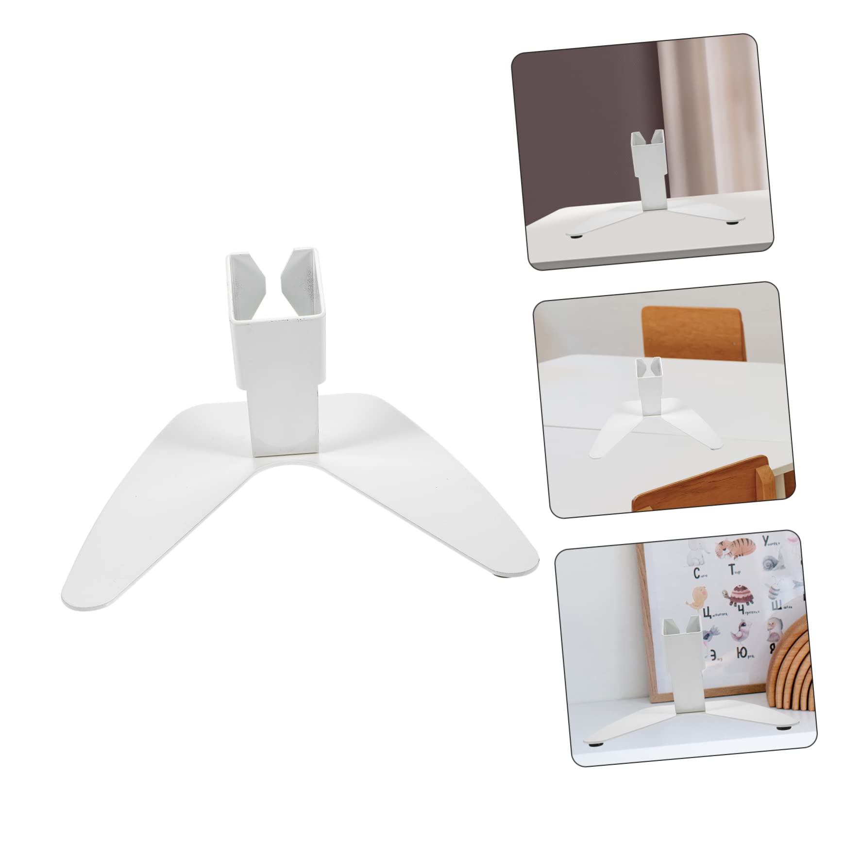 TOYANDONA Supporto per Strumenti Fiato Ferro Bianco per Elettronico | Asta per Esposizione di Art Works, Inserto Interno Morbido, Struttura Stabile per Appoggio Ordinato