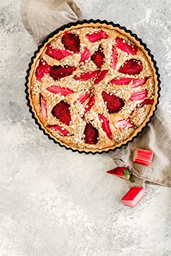 MasterClass 28cm Loose Bottomed Tart Tin, Fluted Round Quiche Pan con PTFE, PFOA e BPA Free Non Stick, Robusto 1mm Thick Carbon Steel, 11 Inch - immagine 6