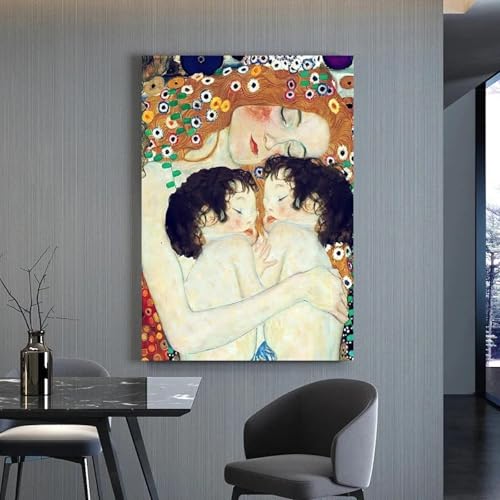 Peinture Gustav Klimt Maman et Enfants une décoration pleine d'amour maternel