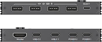 ◎人気商品◎USB C to HDMI KVMスイッチ 4K　Type-C Amazon.co.jp: Type-C KVMスイッチ 4K@60Hz、2台のコンピューターが1台