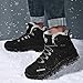 Men's Winter Fashion Breathable Water Proof Outdoor Hiking Shoes High Top Cotton Shoes Hiking Sports Shoes Sneaker Rack for Men on Door (Black, 11)