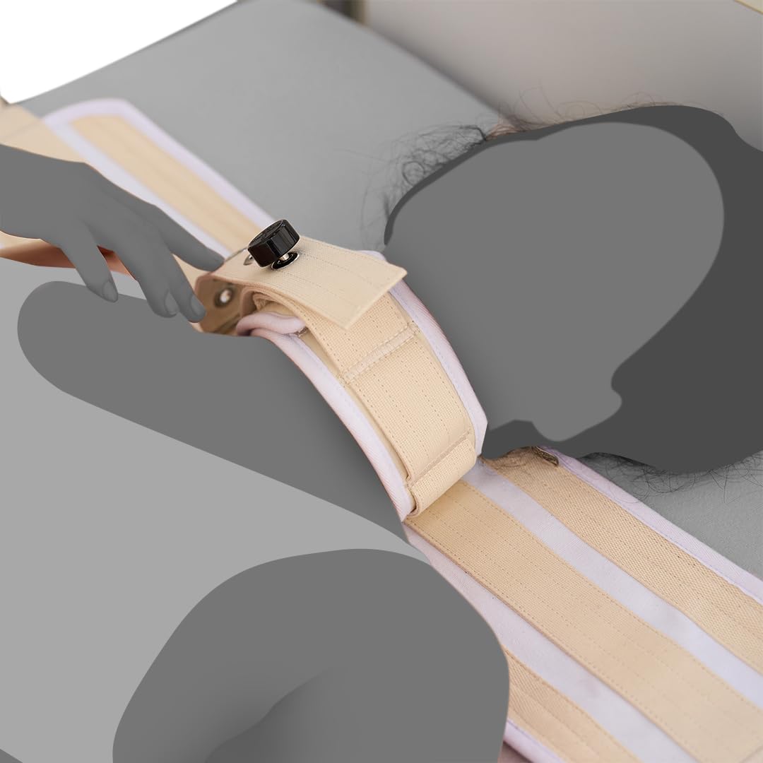 Halsfessel Bett-Bondage-Set BDSM Fessel-Set I Hogtied Fesseln Fixierung sehr stabil - Premium Sexspielzeug I weiß I handgefertigt aus Baumwolle I für alle Bett-Typen