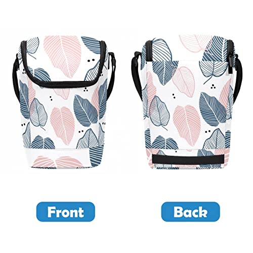 Bolsa de almuerzo con hojas florales térmica e impermeable para oficina y exteriores 5