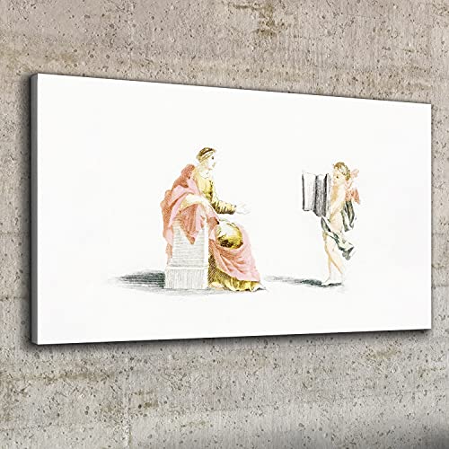 Tableau decoration murale anges vintage 100x50cm impression