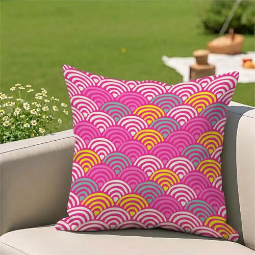 �N�b�V�����J�o�[�s���N�h�� ���O 1���Z�b�g 55x55 cm ���l�� ���ʈ�� ���� ���O�p �N�b�V���� �P�[�X ���� �O ���p �A�E�g�h�A �L�����v �x�����_ �� �e���X �\�t�@�[�p (���ۓI��) 3Z-82