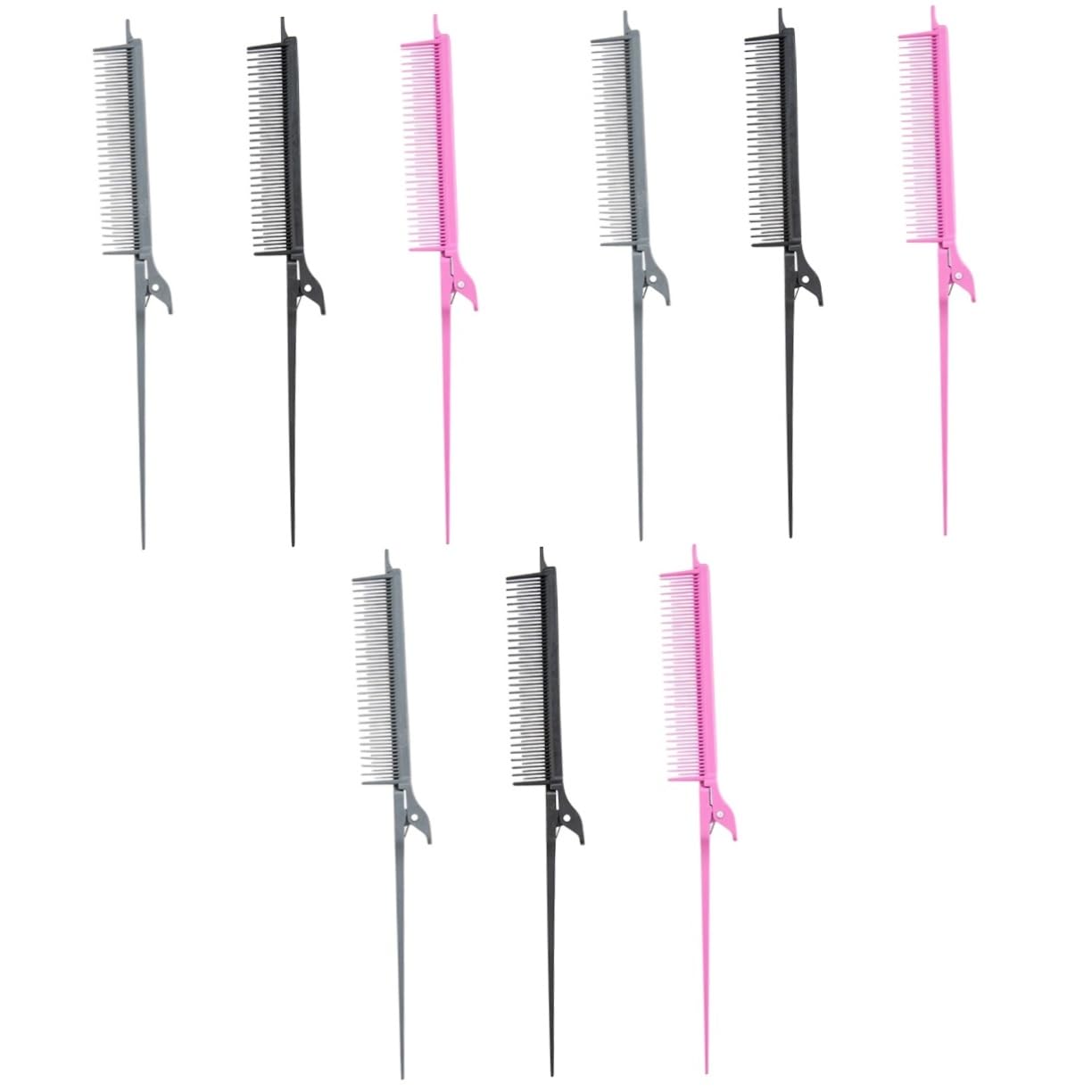 DOITOOL 9piezas Peines De Ratona Para Estilistas Peine De Para Resaltar Cabello Para Salón y Casa