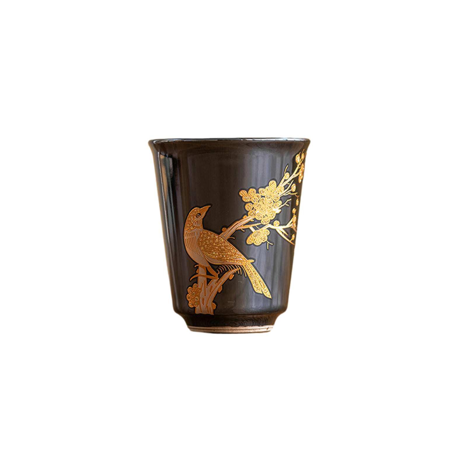 Tasse droite céramique émaillée argentée protège des brûlures