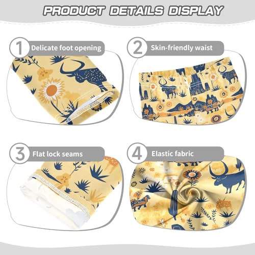 Wild West Western Scotland Kids Baby Girls Cotton Pants Stretch Full Length Athleisure Pants Gym3