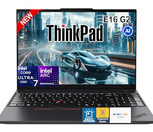 Lenovo ThinkPad E16 Gen 2 16�C���`�r�W�l�X�m�[�g�p�\�R���A�v���t�F�b�V���i���O���[�h��Intel Core Ultra 7 155U�v���Z�b�T�[�A64GB DDR5�A1TB SSD�AWUXGA (1920×1200)�A�w��A�o�b
