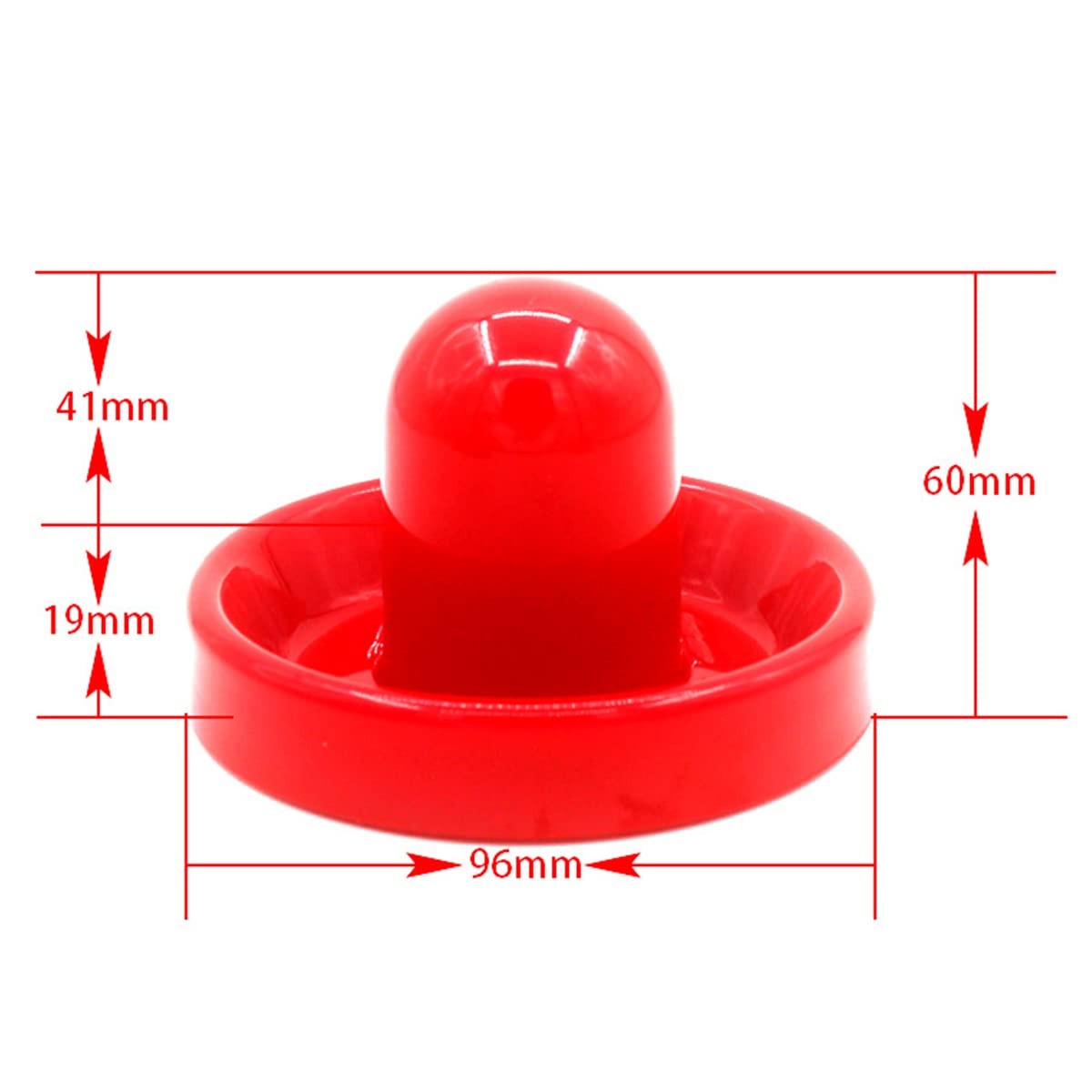4Pcs 96mm Air Hockey Pushers Air Hockey Ball Table Mallet Portieri con 8Pcs Puck,Rosso+Blu
