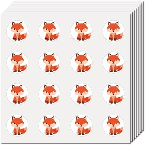 CREATCABIN Autocollants Renard 128pcs Cover