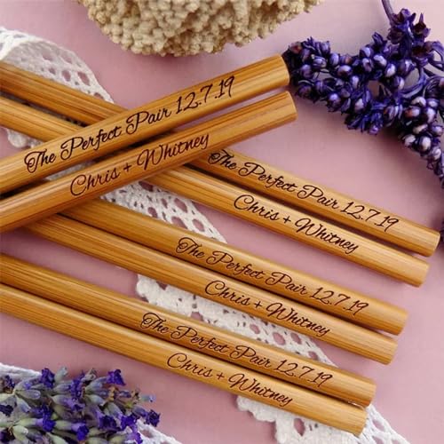 YKY Palillos Personalizados Con Nombre y Letras para Boda (1 Unidad)
