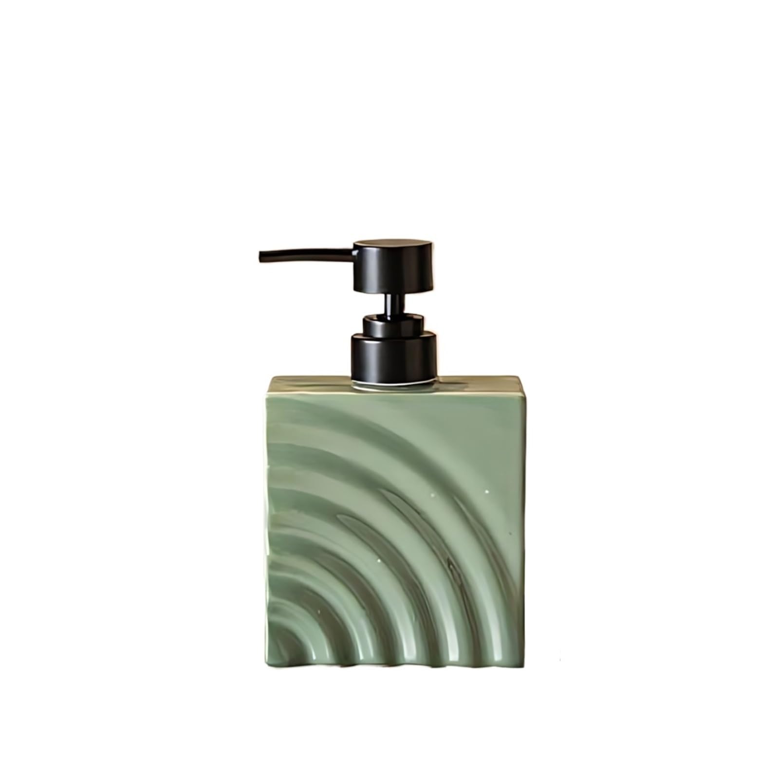 Soap Dispenser Household Ceramic Soap Dispenser With Pump Hotel Bathroom Shower Gel Lotion Bottle(Green)