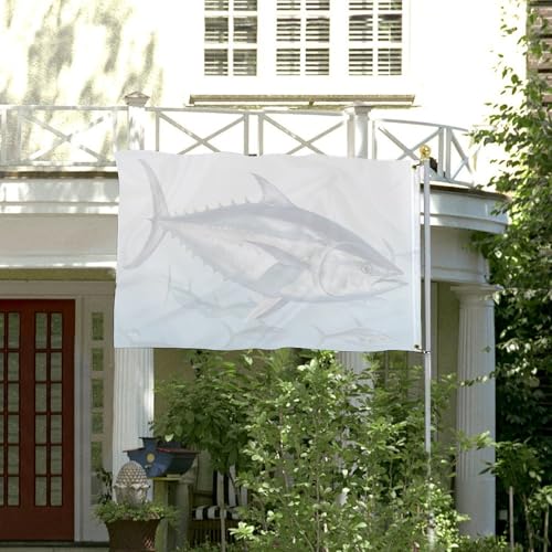 Drapeaux de jardin Thon rouge Thunnus avec œillets métalliques durables