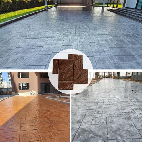 Moules à béton texturés en polyuréthane durable pour empreinte ardoise de terrasse
