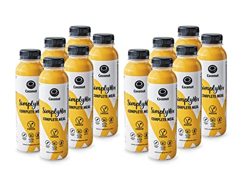 SimplyMix Ready To Bebida con sabor a coco | Complete Meal | 12 porciones, 12 x 400 ml