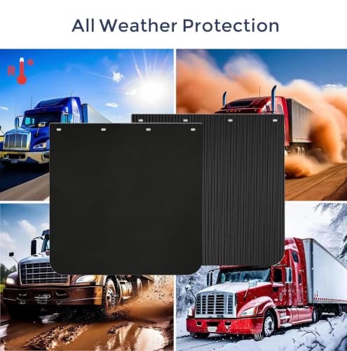 Image of 24 inch x 24 inch Mud Flaps for Semi Trucks 1 /5 inch Thick Mud Flaps Universal Mudflaps Semi Trailer 2 Pack