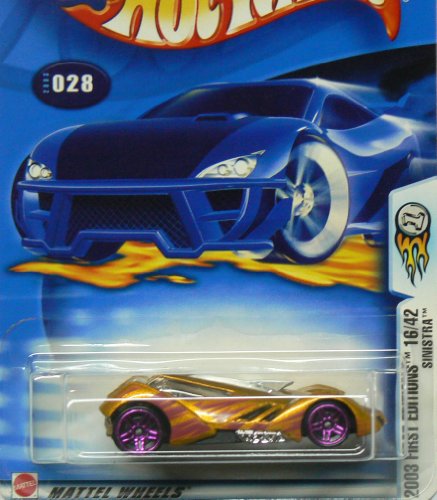 Hot Wheels Mattel 2003 First Editions 1:64 Scale Orange Sinistra miniatura 1