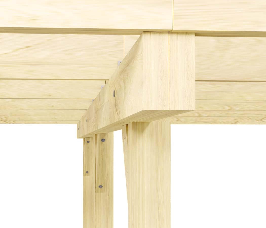Wood&Play Granit II tetto doppio per garage - Lavorazione di alta qualità - Autoassemblaggio - Stabile e durevole - Base solida - Utilizzo versatile - 600 x 500 cm (montanti 300 cm)