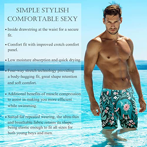 Bañador de pierna cuadrada de hombre traje de baño multicolor para natación 3XL 3